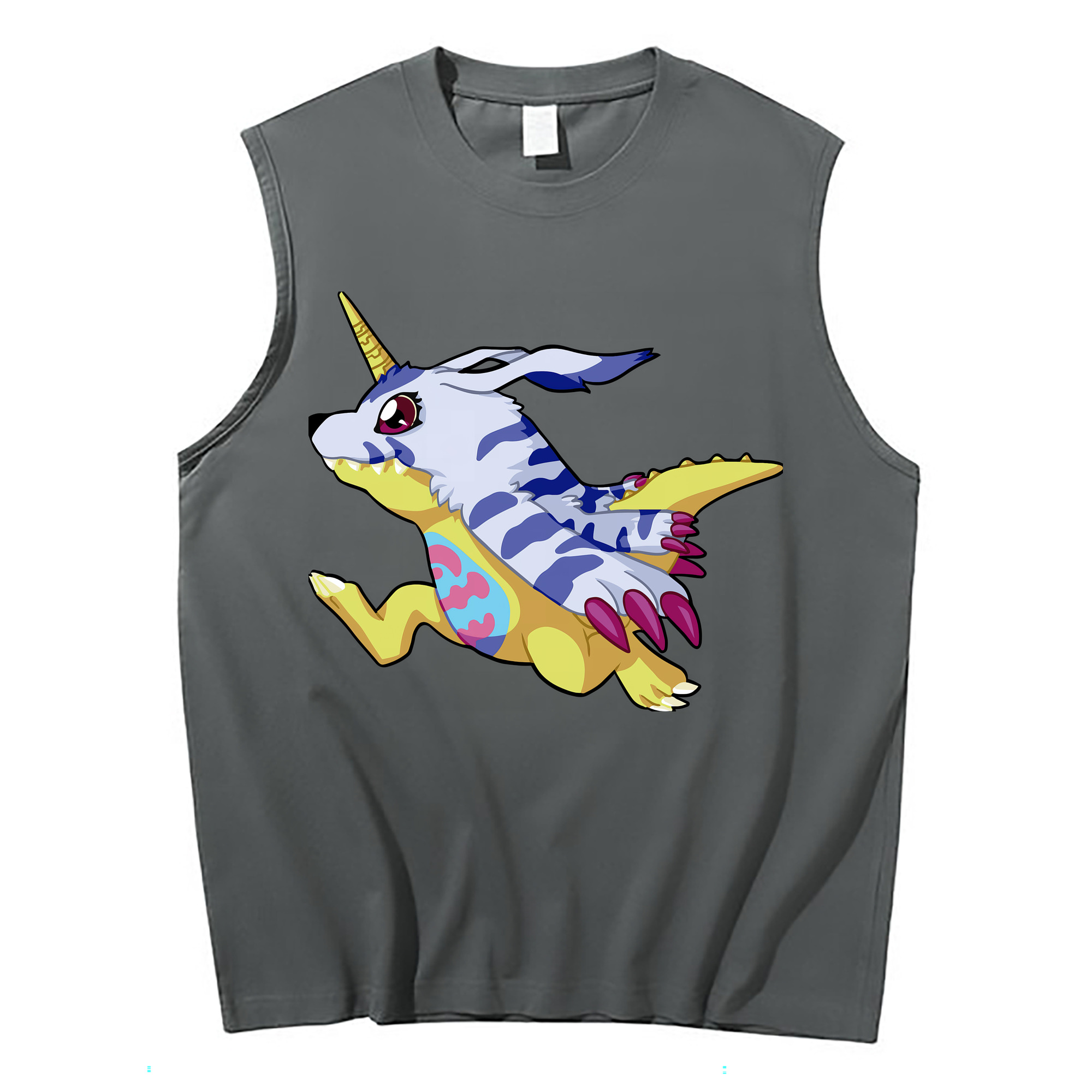（画像用） Digimon デジタルモンスター/デジモン コットン100％タンクトップ（フロントプリント）